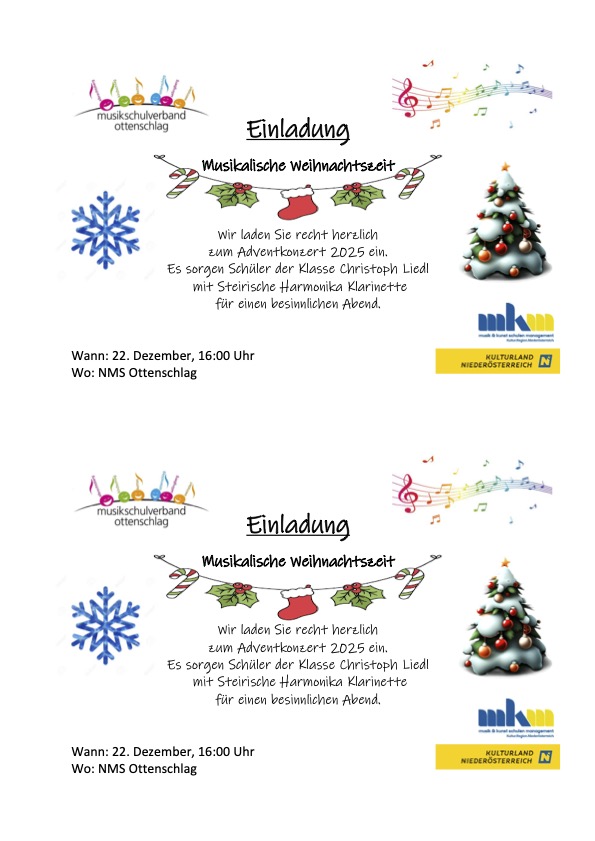 Musikalische Weihnachtszeit Ottenschlag